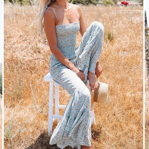 Vici Aim high floral bell bottom Jumpsuit